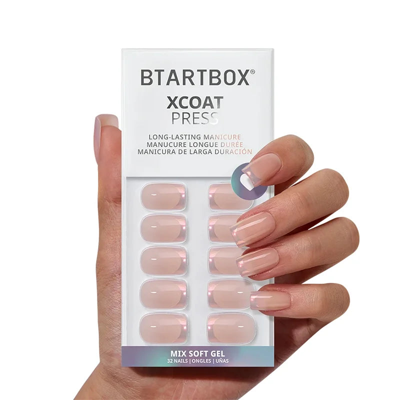 Muted Glitz Square Nails - XCOATPRESS