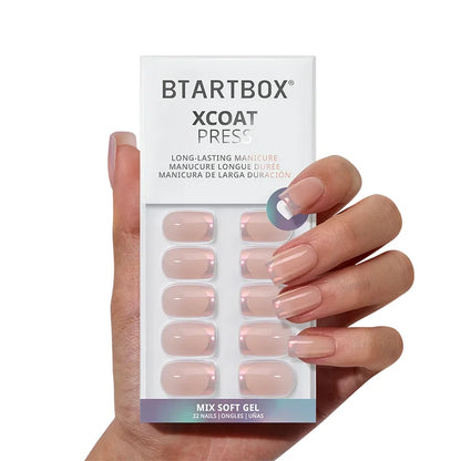 Muted Glitz Square Nails - XCOATPRESS