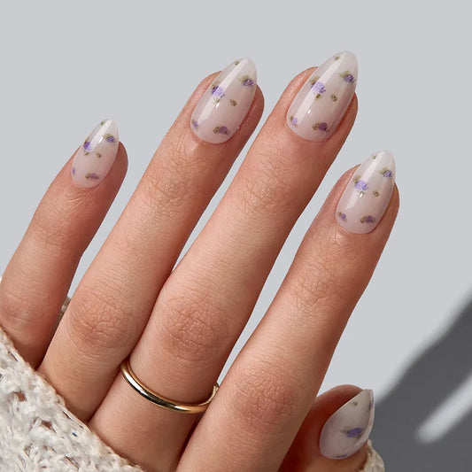 Pathside Lilac Almond Nails - XCOATPRESS