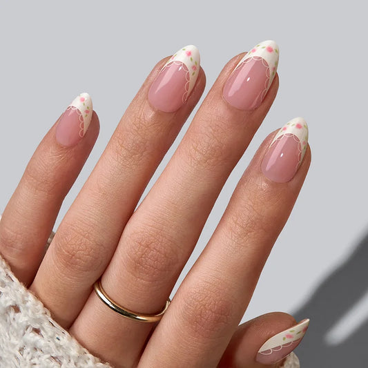 Sunprint Dress Almond Nails - XCOATPRESS