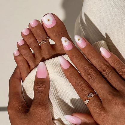 Orchard Burst Almond Nails - Soft Gel Press On