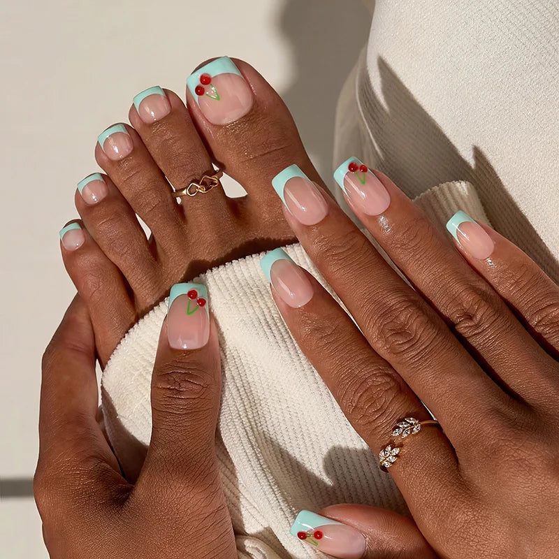 Berry Pail Square Nails - XCOATPRESS Toe Nail