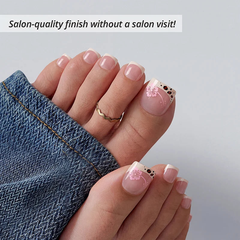 Wild Bloomery Square Nails - XCOATPRESS Toe Nail