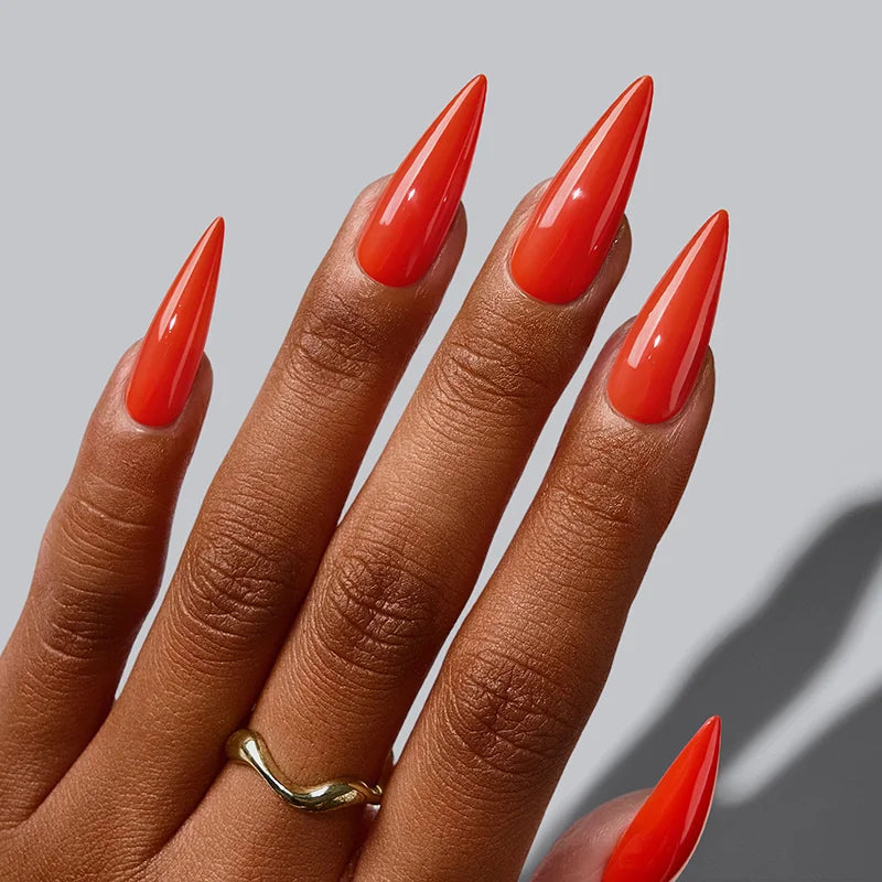 SOFTCOATTIPS™ Red Collection Five Shades Long Stiletto