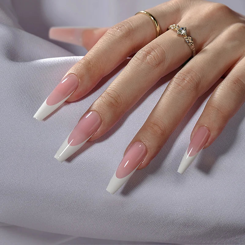 XCOATTIPS® French - Extra Long Ballerina White Tips