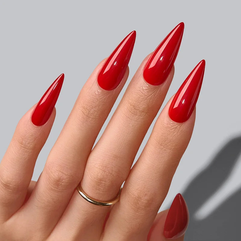 SOFTCOATTIPS™ Red Collection Five Shades Long Stiletto
