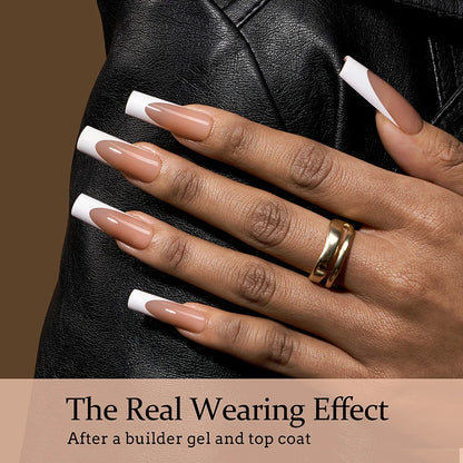 XCOATTIPS® French - Extra Long Square White Tips