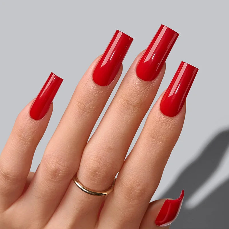 SOFTCOATTIPS™ Red Collection Five Shades Long Square