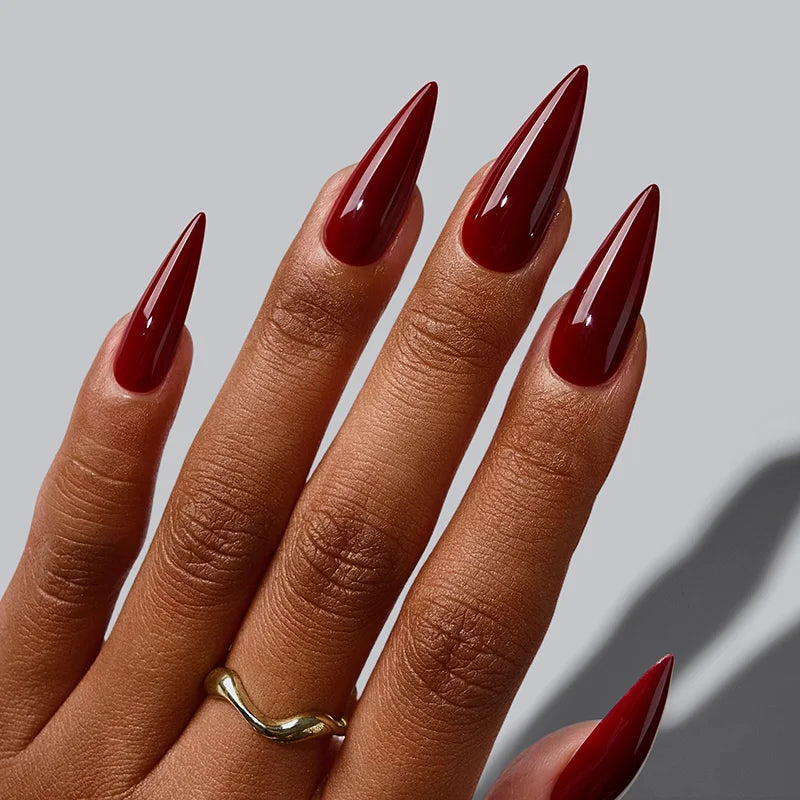SOFTCOATTIPS™ Red Collection Five Shades Long Stiletto