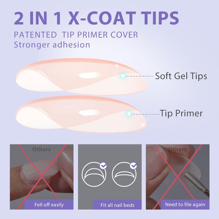 X-Coat Tips®Natural - Medium Coffin