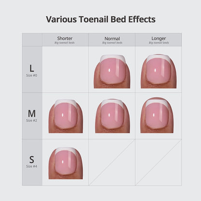 XCOATTIPS® Toe Nail - Long Squoval Black Tips