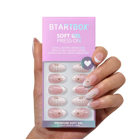 Dew-Kissed Bud Almond Nails - Soft Gel Press On