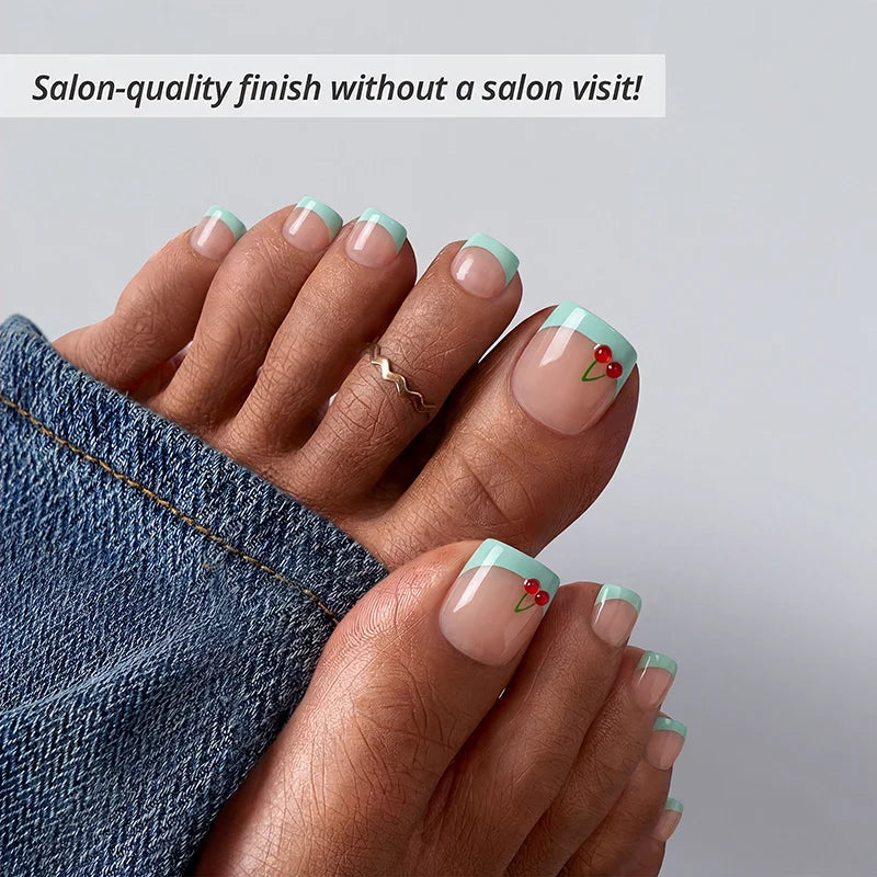 Berry Pail Square Nails - XCOATPRESS Toe Nail