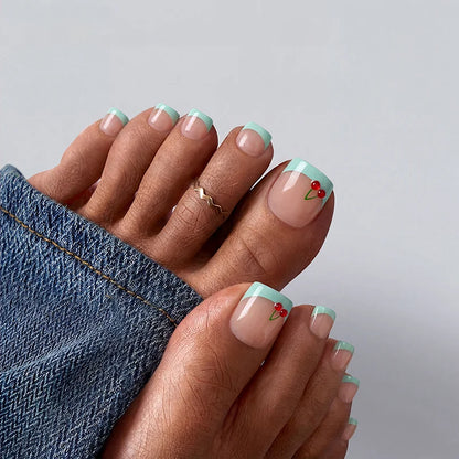 Berry Pail Square Nails - XCOATPRESS Toe Nail