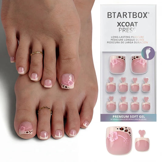 Wild Bloomery Square Nails - XCOATPRESS Toe Nail