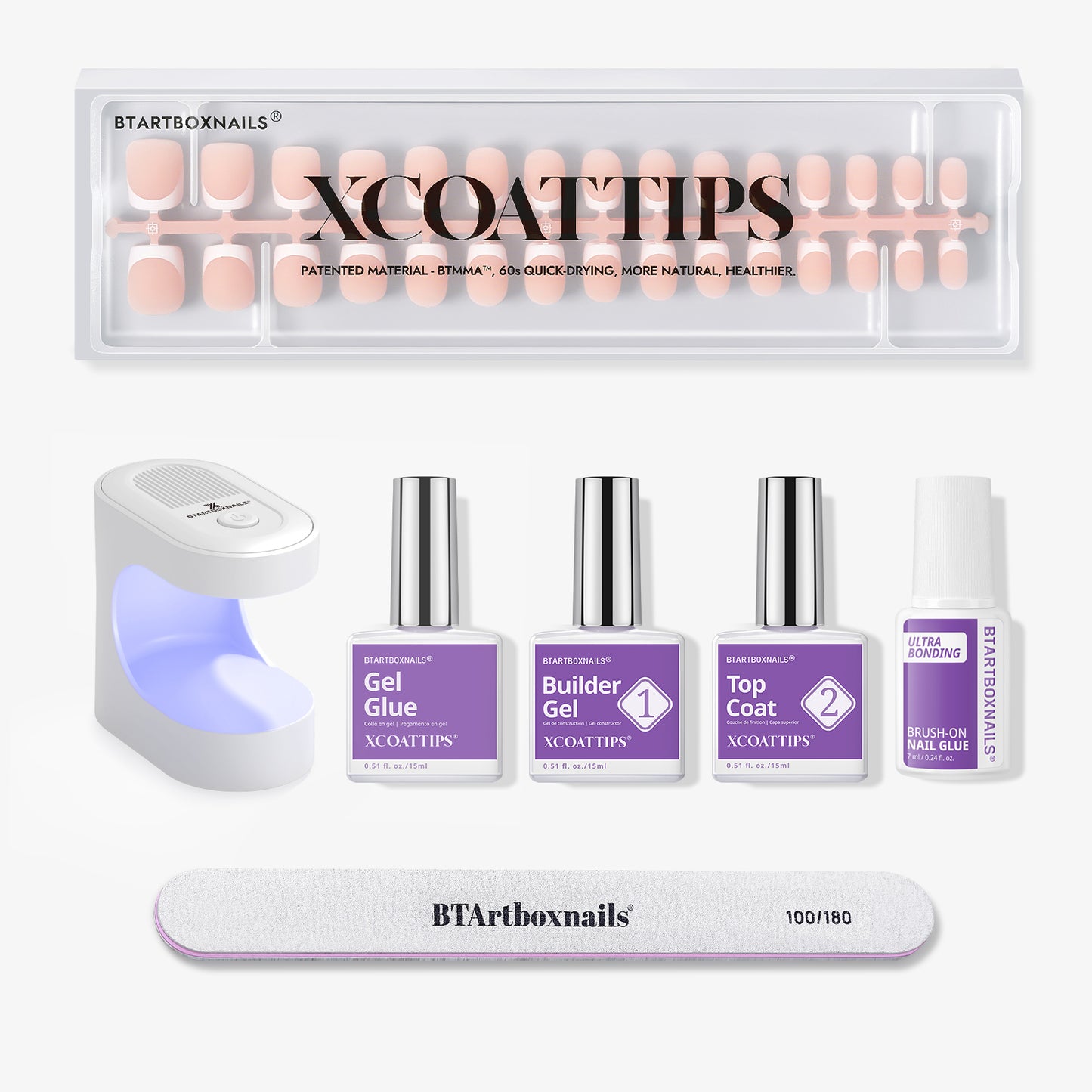 French X-Coat Tips® - Quadrato extra corto