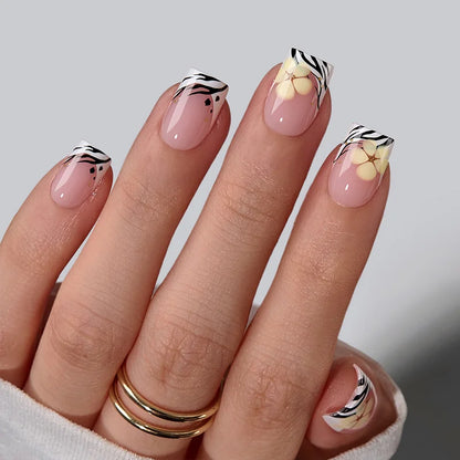 Isle Plumeria Square Nails - Soft Gel Press On