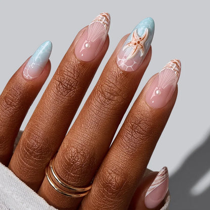 Tide Play Almond Nails - Soft Gel Press On 