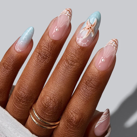 Tide Play Almond Nails - Soft Gel Press On