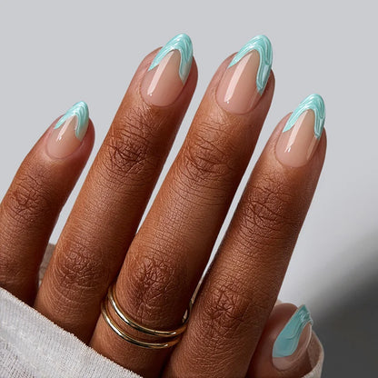 Wave Ride Almond Nails - XCOATPRESS
