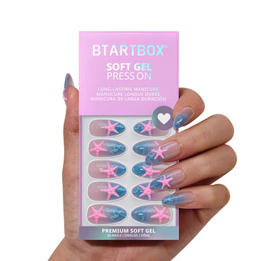 Star Shore Almond Nails - Soft Gel Press On