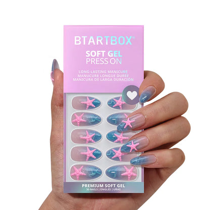 Star Shore Almond Nails - Soft Gel Press On