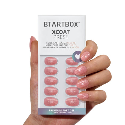 Peach Bellini Almond Nails -  XCOATPRESS