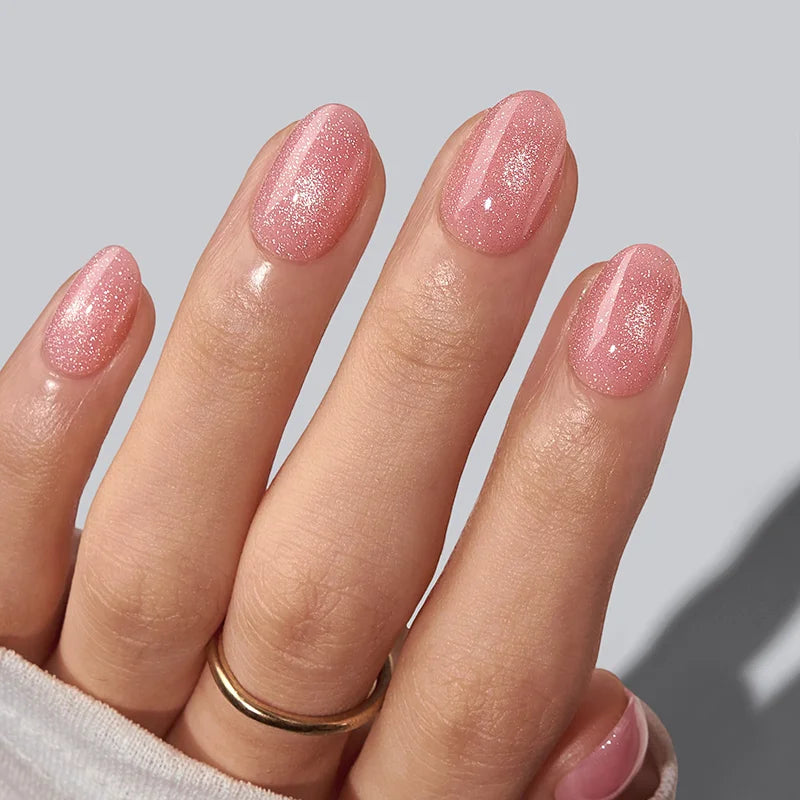 Peach Bellini Oval Nails -  XCOATPRESS