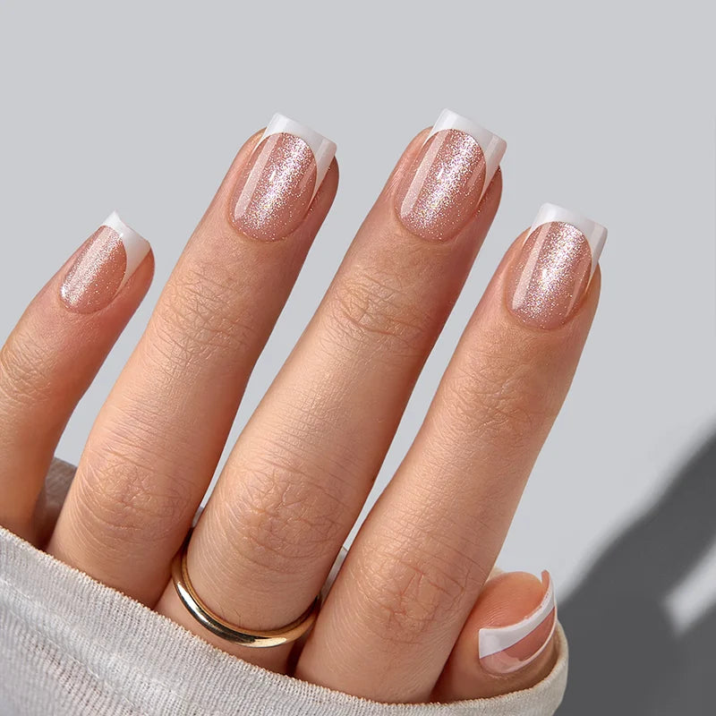 BTArtbox Golden Cheers Square Nails