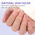 Natural X-Coat Tips® - Peach Short Square 150 pcs - 15 sizes