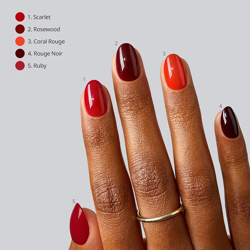 SOFTCOATTIPS™ Red Collection Five Shades Extra Short Almond