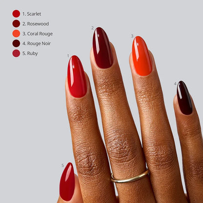 SOFTCOATTIPS™ Red Collection Five Shades Medium Almond