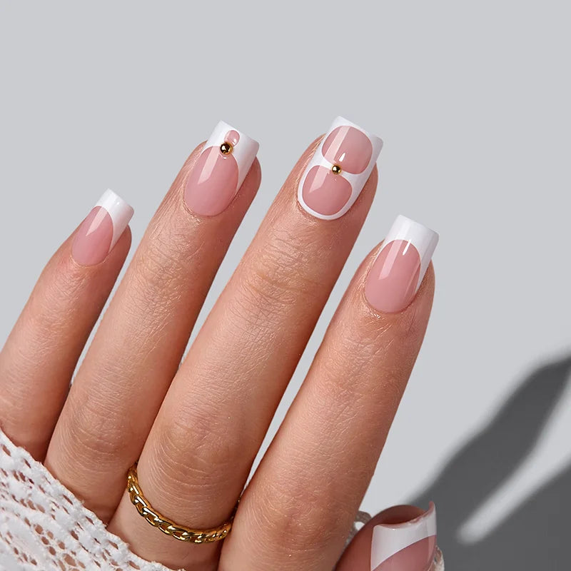 Blooming Stardust Short Square - Soft Gel Press On