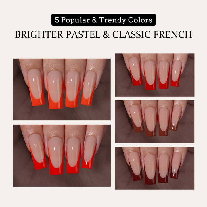 XCOATTIPS® French Kit - Red Pastel Tips