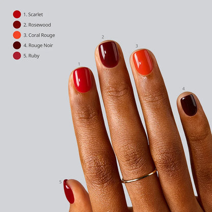 SOFTCOATTIPS™ Red Collection Five Shades XXS Squoval