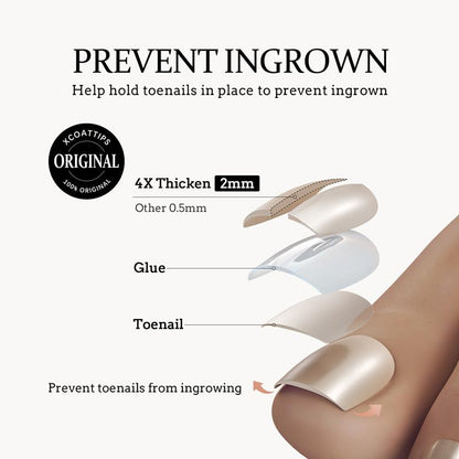 XCOATTIPS® Zehennägel – Kurz Squoval – Katzenauge 