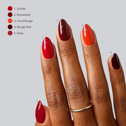 SOFTCOATTIPS™ Red Collection Five Shades Short Almond