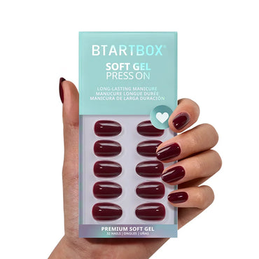 Fatal Merlot Round Nails - Soft Gel Press On