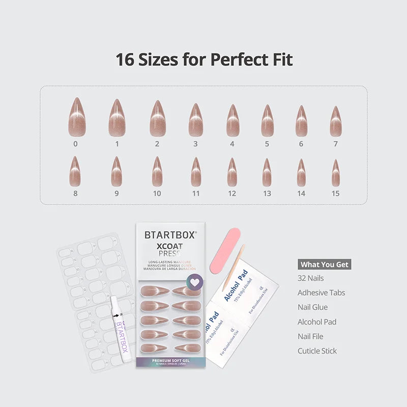 Shimmer Gleam Long Stiletto Nails