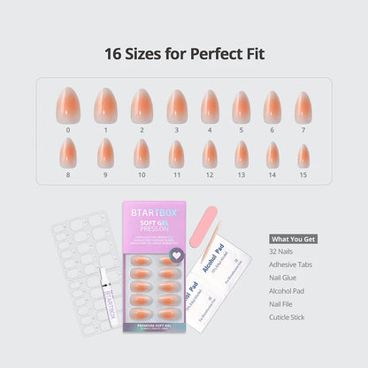 Twilight Soft Almond Nails - Soft Gel Press On