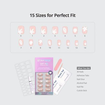 Tidefoss Squoval Nails - Soft Gel Press On