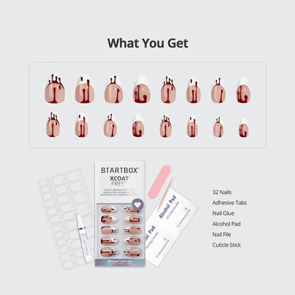 Blood Drip Almond Nails - XCOATPRESS