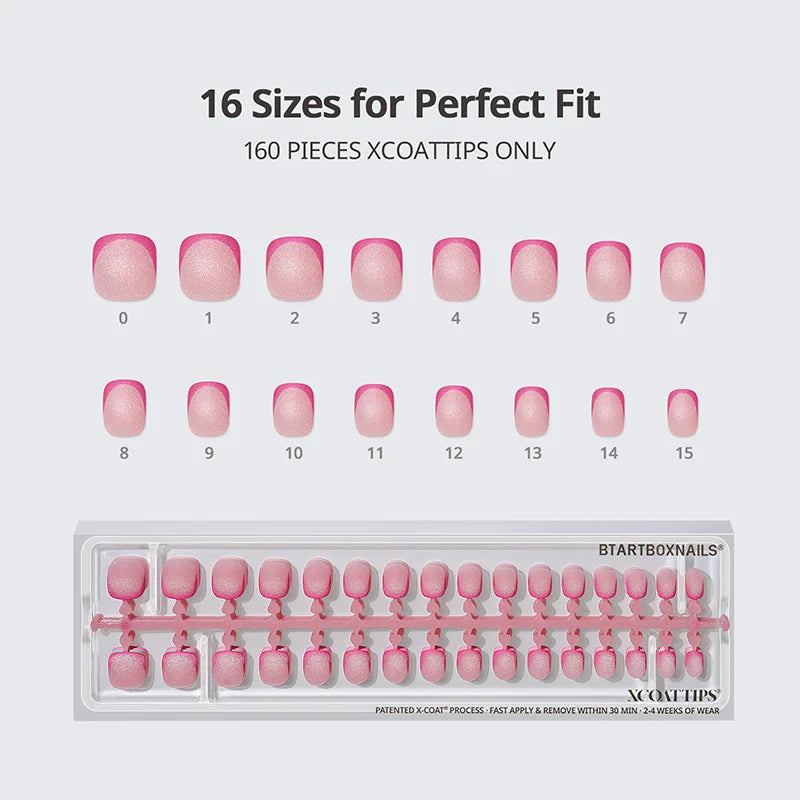 XCOATTIPS® French Brighter Pastel - Cat-Eye Base XXS Squoval