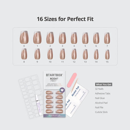 Milk Foam Short Coffin Nails
