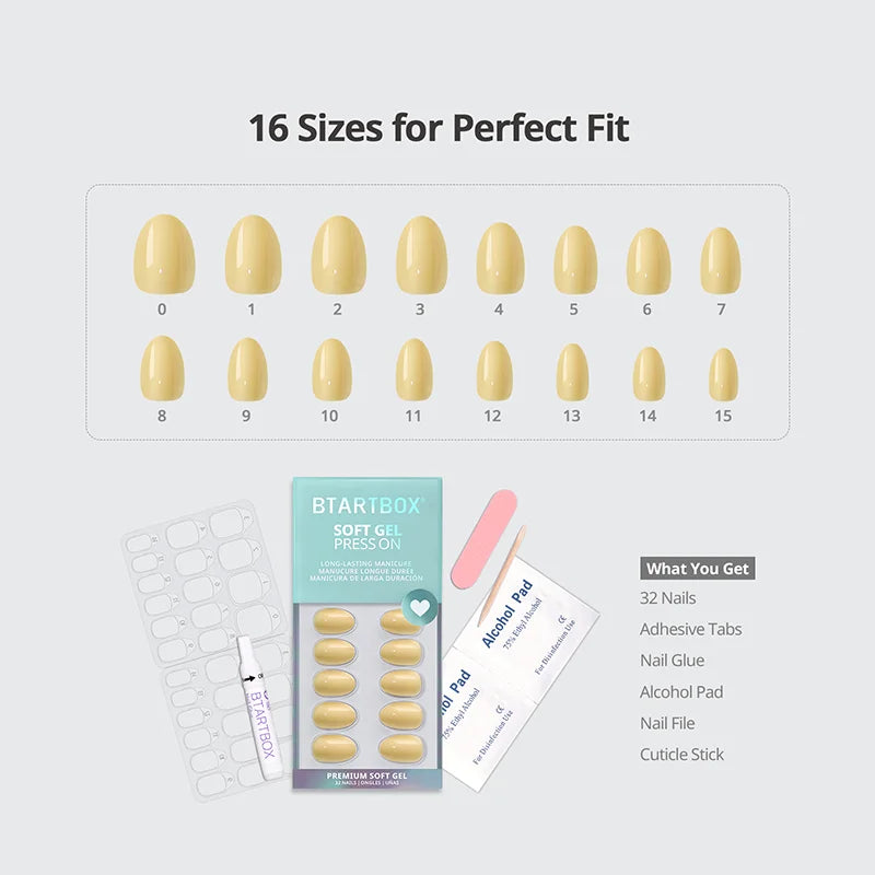 Weekend Ease Almond Nails - Soft Gel Press On