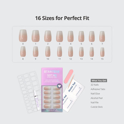Vanilla Essence Coffin Nails - Soft Gel Press On
