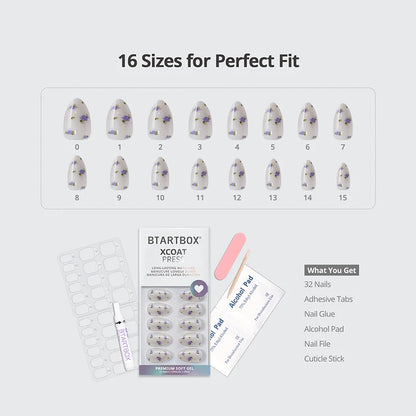 Pathside Lilac Almond Nails - XCOATPRESS