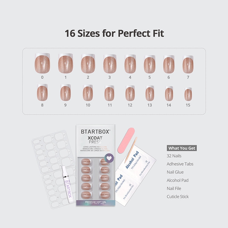 Glam Together Series Extra Short Squoval Nails