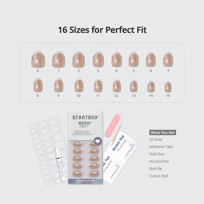 Forever French Short Round Nails