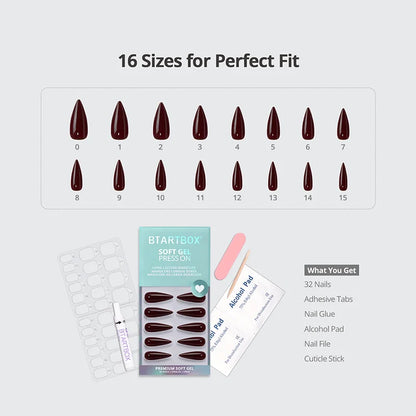 Coffee Crush Long Stiletto Nails
